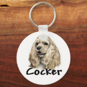 Cocker Spaniel Sleutelhanger (Voorkant)