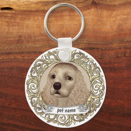 Cocker Spaniel Sleutelhanger (Voorkant)