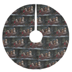 Cocker Spaniel Sneeuw Slede Kerst Decoratie  Kerstboom Rok