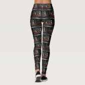 Cocker Spaniel Sneeuw Slede Kerst Decoratie Leggings (Achterkant)