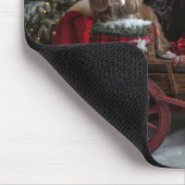 Cocker Spaniel Sneeuw Slede Kerst Decoratie Muismat (Hoek)