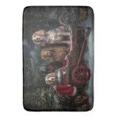 Cocker Spaniel Sneeuwslee Kerstdecoratie Badmat (Voorkant Verticaal)