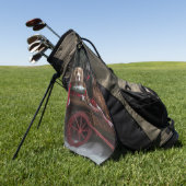 Cocker Spaniel Sneeuwslee Kerstdecoratie Golfhanddoek (Groen)