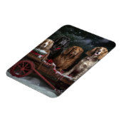 Cocker Spaniel Sneeuwslee Kerstdecoratie Magneet (Linkerzijde)