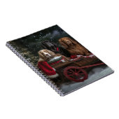 Cocker Spaniel Sneeuwslee Kerstdecoratie Notitieboek (Rechterzijde)