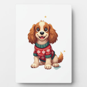 Cocker Spaniel Sneeuwvlok Gloed Fotoplaat