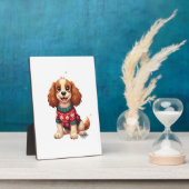 Cocker Spaniel Sneeuwvlok Gloed Fotoplaat (Zijkant)