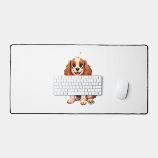 Cocker Spaniel Snowflake Gloed hond Bureaumat (Keyboard & Muis)