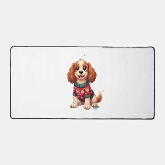 Cocker Spaniel Snowflake Gloed hond Bureaumat (Voorkant)
