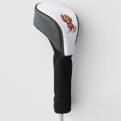 Cocker Spaniel Snowflake Gloed hond Golfheadcover (Schuin)