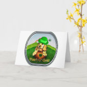Cocker Spaniel St Patricks Day Kaart (Gele Bloem)