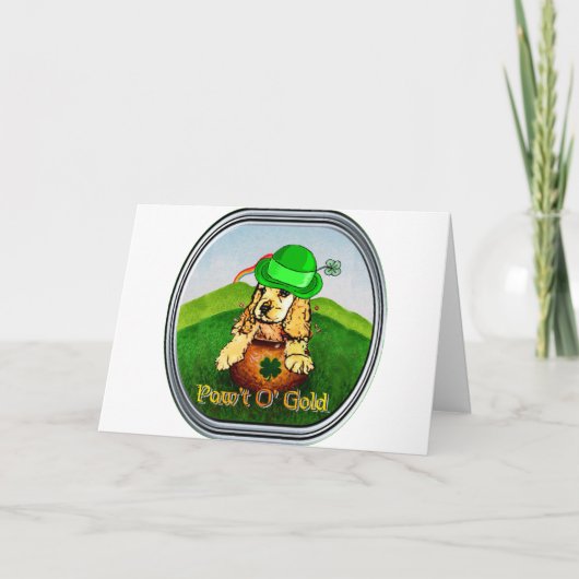 Cocker Spaniel St Patricks Day Kaart (Voorkant)