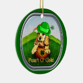 Cocker Spaniel St Patricks Day Keramisch Ornament (Rechts)