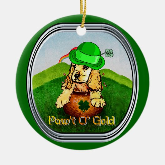 Cocker Spaniel St Patricks Day Keramisch Ornament (Voorkant)