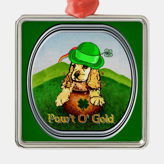 Cocker Spaniel St Patricks Day Metalen Ornament (Voorkant)