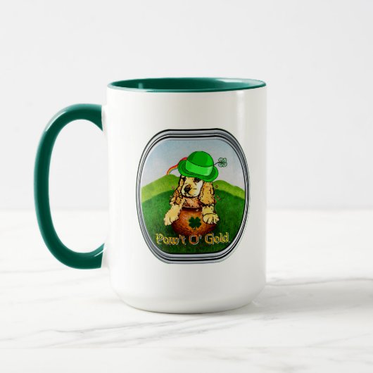 Cocker Spaniel St Patricks Day Mok (Links)