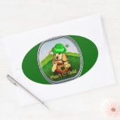 Cocker Spaniel St Patricks Day Ovale Sticker (Envelop)