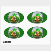 Cocker Spaniel St Patricks Day Ovale Sticker (Vel)