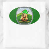 Cocker Spaniel St Patricks Day Ovale Sticker (Tas)