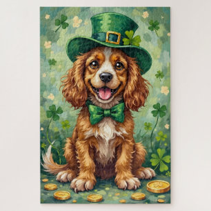 Cocker Spaniel St. Patrick's Day Schattige Geluks Legpuzzel