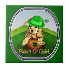 Cocker Spaniel St Patricks Day Tegeltje
