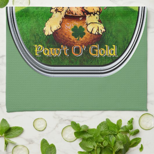 Cocker Spaniel St Patricks Day Theedoek (Gevouwen)