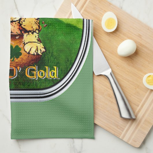 Cocker Spaniel St Patricks Day Theedoek (Quarter Fold)