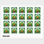 Cocker Spaniel St Patricks Day Vierkante Sticker (Vel)