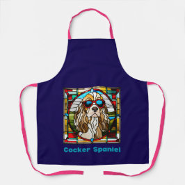 Cocker Spaniel Stained Glass Apron Schort