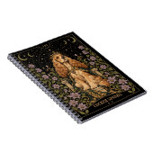 Cocker Spaniel, Starlit Tarot Kunst Notitieboek (Rechterzijde)