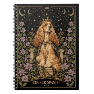 Cocker Spaniel, Starlit Tarot Kunst Notitieboek