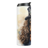 Cocker Spaniel Steampunk Hond Thermosbeker (Gedraaid links)