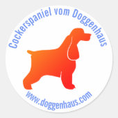 Cocker spaniel sticker (Voorkant)