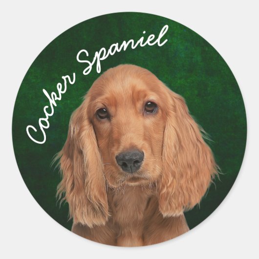 Cocker Spaniel Sticker (Voorkant)