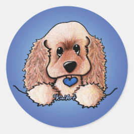 Cocker Spaniel-Stickers Ronde Sticker