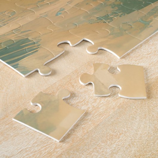 Cocker Spaniel Strand Surfen Schilderij Legpuzzel (Zijkant)