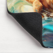 Cocker Spaniel Strand Surfen Schilderij Muismat (Hoek)