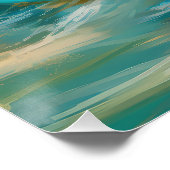 Cocker Spaniel Strand Surfen Schilderij Perfect Poster (Hoek)