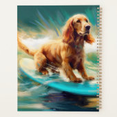 Cocker Spaniel Strand Surfen Schilderij Planner (Achterkant)