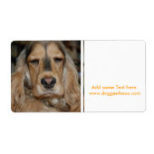 Cocker Spaniel Sushi Etiket (Voorkant)