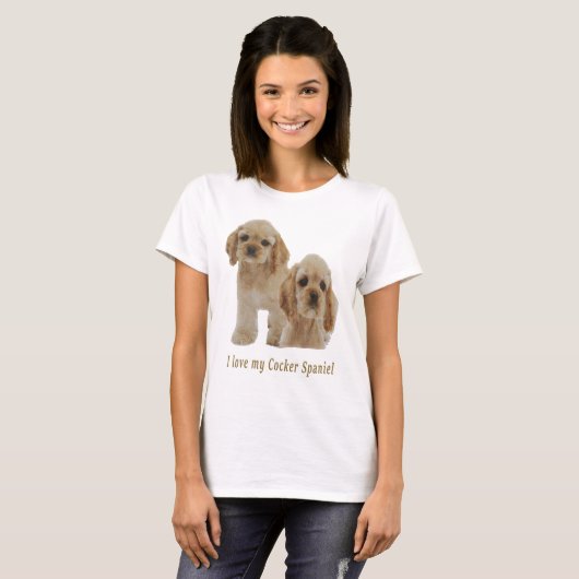 Cocker spaniel t-shirt (Voorkant volledig)