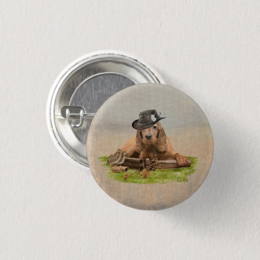 Cocker Spaniel Tapestry Poster Acrylprint Tript Ronde Button 3,2 Cm (Voorkant /achterkant)