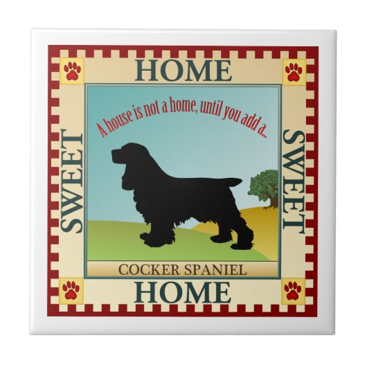 Cocker Spaniel Tegeltje (Voorkant)