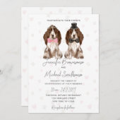 Cocker Spaniel thema poot hart hond bruiloft Kaart (Voorkant / Achterkant)