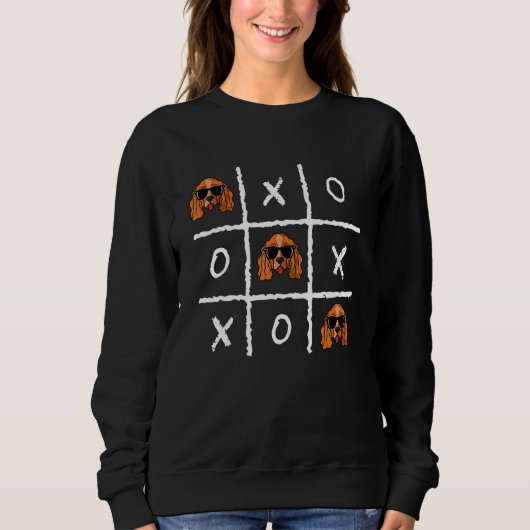 Cocker Spaniel Tic Tac Toe Tic Tac Toe Nostalgic D Trui (Voorkant)