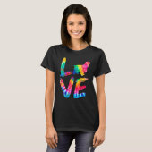 Cocker Spaniel Tie Dye Love Dog Mam T-shirt (Voorkant volledig)
