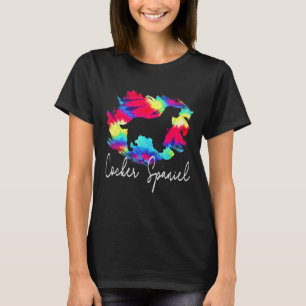 Cocker Spaniel Tie Dye Rainbow Funny Dog T-shirt