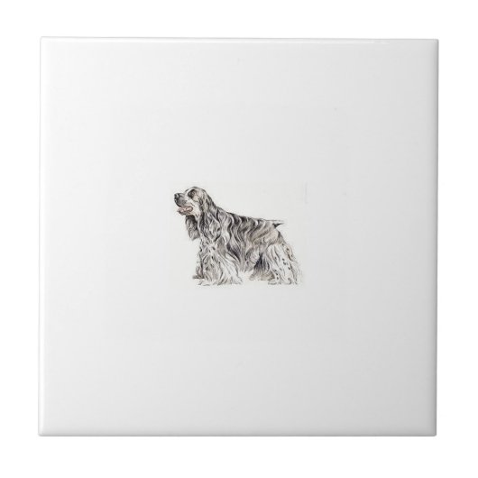 Cocker Spaniel Tile Tegeltje (Voorkant)