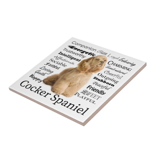 Cocker Spaniel Tile Tegeltje (Zijkant)