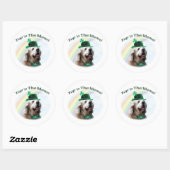 Cocker Spaniel Top of the Morn'; St. Patrick's dag Ronde Sticker (Vel)
